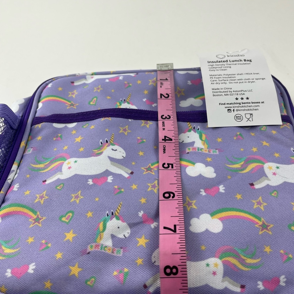 Whimsical Purple Unicorn Bag with Insulated Design